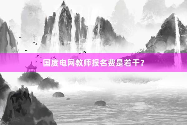 国度电网教师报名费是若干？
